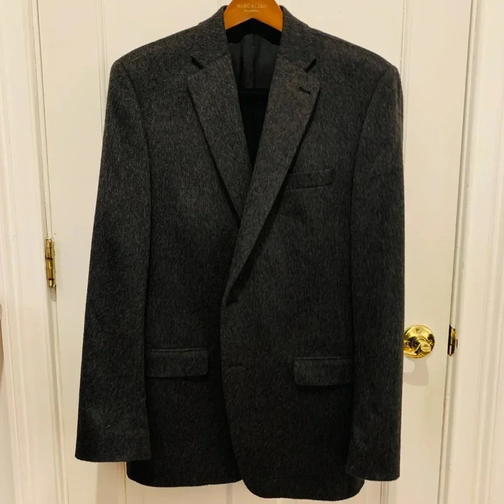 Neiman Marcus 100% Cashmere Suit Blazer Sport Coat Jacket Size 44 Long